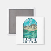 Aimant Art du Pacific Crest Trail (Recto/Verso)