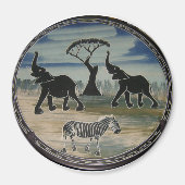 Aimant Art Eléphant Africain (Devant)