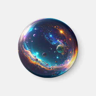 Aimant Art Fantastique de la Galaxie de la Bulle Cosmique