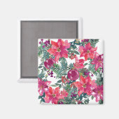 Aimant Art floral de Noël (Recto/Verso)