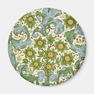 Aimant Art floral de William Morris Orchard Green