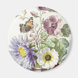 Aimant Art floral papillon vintage de William van Leen