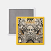 Aimant "Art folklorique intemporel" (Recto/Verso)