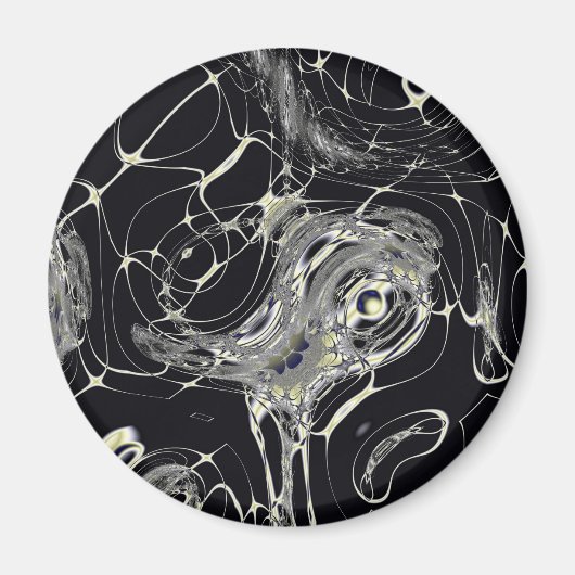 Aimant Art fractal abstrait Toile d'Or (Devant)