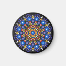 Art Fractal Floral Dotée Rétro Mandala
