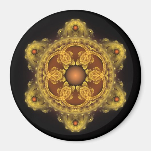 Aimant art fractal mandala (Devant)