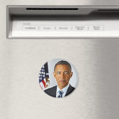 Aimant Art fractal, Portrait officiel Barack Obama (In Situ (Lave-vaisselle))