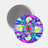 Aimant Art fractal subatomique (Recto/Verso)