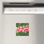 Aimant Art Frangipanier Tropical Rose (In Situ (Lave-vaisselle))