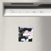 Aimant Art géométrique "Dream Blue" (In Situ (Lave-vaisselle))