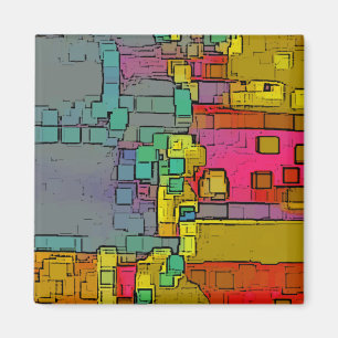 Aimant Art géométrique du "métro"