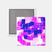 Aimant Art géométrique "Framboise bleue" (Recto/Verso)