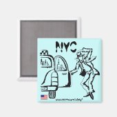 Aimant Art graphique de New York cool design magnétique (Recto/Verso)