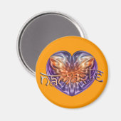 Aimant ART Heart NAMASTE | orange (Recto/Verso)