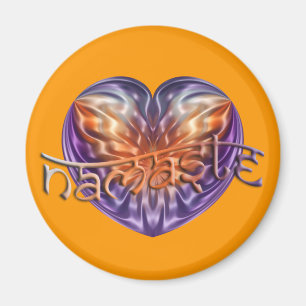 Aimant ART Heart NAMASTE orange