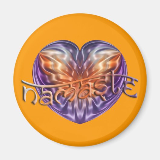 Aimant ART Heart NAMASTE | orange (Devant)