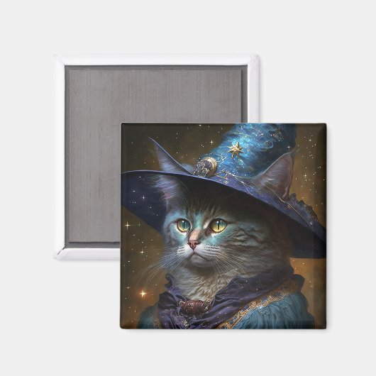 Aimant Art Imaginaire Chat Witch (Recto/Verso)