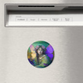 Aimant Art Imaginaire Fée Vert Violet (In Situ (Lave-vaisselle))