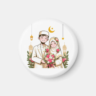 Aimant Art Islamique Nikah Musulman Groom Et Brider Islam