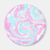 Aimant Art Libre en Marbre Bleu Turquoise rose (Devant)