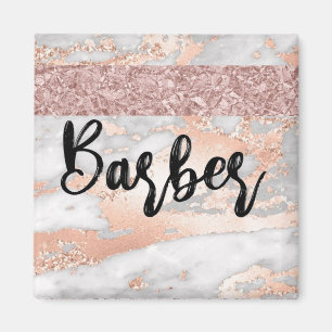Aimant Art Liquide Luxe : Barbier Fusion En Marbre-Encre