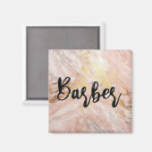 Aimant Art Liquide Luxe : Barbier Fusion En Marbre-Encre (Recto/Verso)