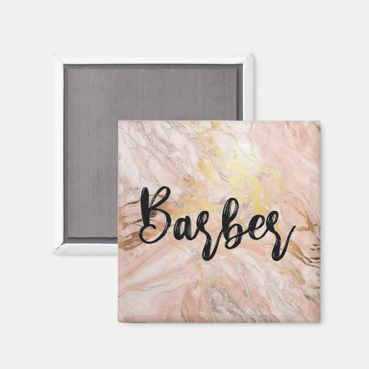 Aimant Art Liquide Luxe : Barbier Fusion En Marbre-Encre (Recto/Verso)