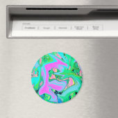 Aimant Art Liquide rose et bleu clair rétro sur Hydrangea (In Situ (Lave-vaisselle))