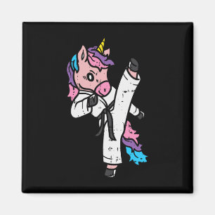 Aimant Art martial de licorne coup de pied Mignon Karaté