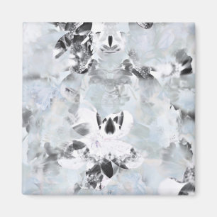 Aimant Art moderne abstrait noir et blanc