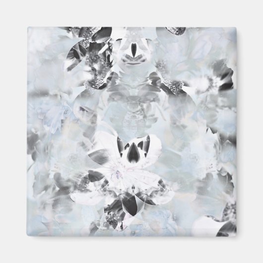 Aimant Art moderne abstrait noir et blanc (Devant)