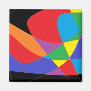 Aimant Art moderne aux couleurs arc-en-ciel