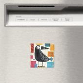 Aimant Art moderne de l'oiseau noir, (In Situ (Lave-vaisselle))
