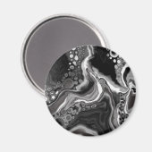 Aimant Art noir et Marbre blanc (Recto/Verso)