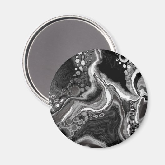 Aimant Art noir et Marbre blanc (Recto/Verso)