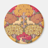 Aimant Art nouveau automne érable cerf automne Verneuil (Devant)