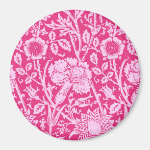 Aimant Art Nouveau Carnation Damask, Fuchsia rose