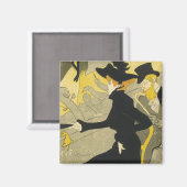 Aimant Art Nouveau, Divan Japonais par Toulouse Lautrec (Recto/Verso)