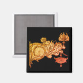 Aimant Art nouveau sconce automne et spiderweb (Recto/Verso)