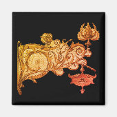 Aimant Art nouveau sconce automne et spiderweb (Devant)