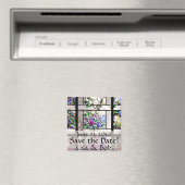 Aimant Art Nouveau Tiffany Fleurs de verre tendues Floral (In Situ (Lave-vaisselle))