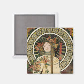 Aimant Art Nouveau Trappistine Mucha Art (Recto/Verso)