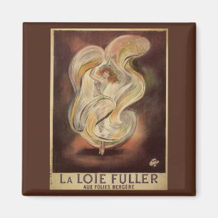 Aimant Art Nouveau vintage, La Loie Fuller danseuse moder