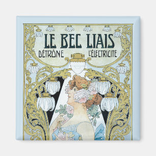 Aimant Art Nouveau vintage Le Bec Liais, Privat Livemont