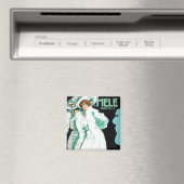 Aimant Art Nouveau vintage, Mode italienne, Femmes fantai (In Situ (Lave-vaisselle))