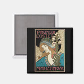 Aimant Art Nouveau vintage, publications de Pâques de Pra (Recto/Verso)