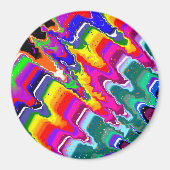 Aimant Art numérique Abstrait arc-en-ciel (Devant)