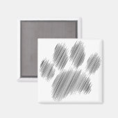 Aimant Art numérique crayon croisé chien (Recto/Verso)