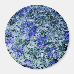 Aimant Art numérique d'aquarelle bleue arrière - plan abs