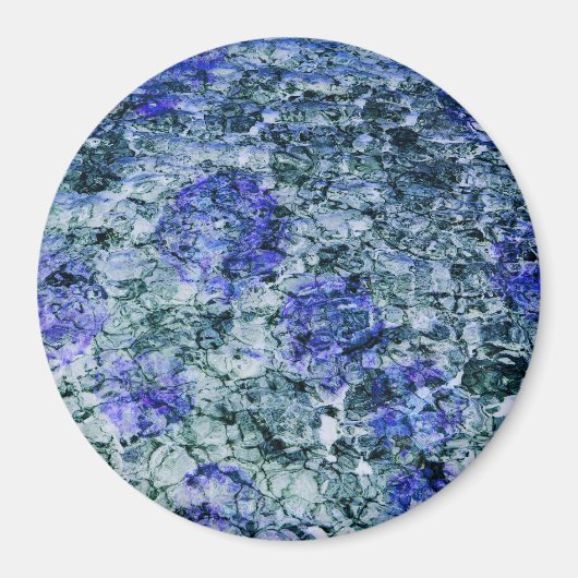 Aimant Art numérique d'aquarelle bleue arrière - plan abs (Devant)